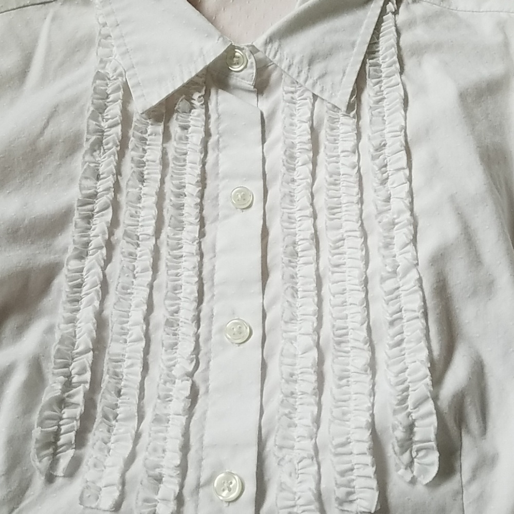 Van Huesen Women's Button-down Shirt with Ruffle d
